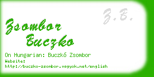 zsombor buczko business card
